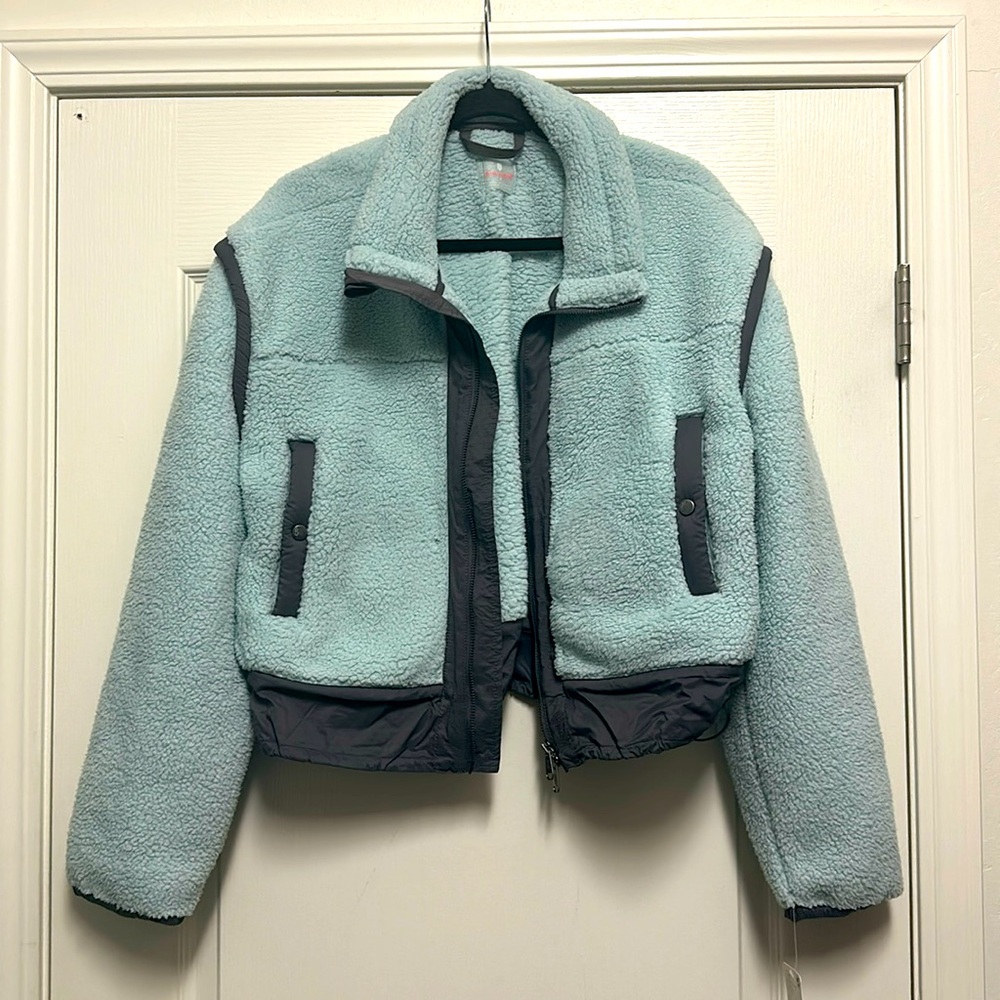 FP Movement by Free People Fleece Jacket Size Small Women - light blue NWT